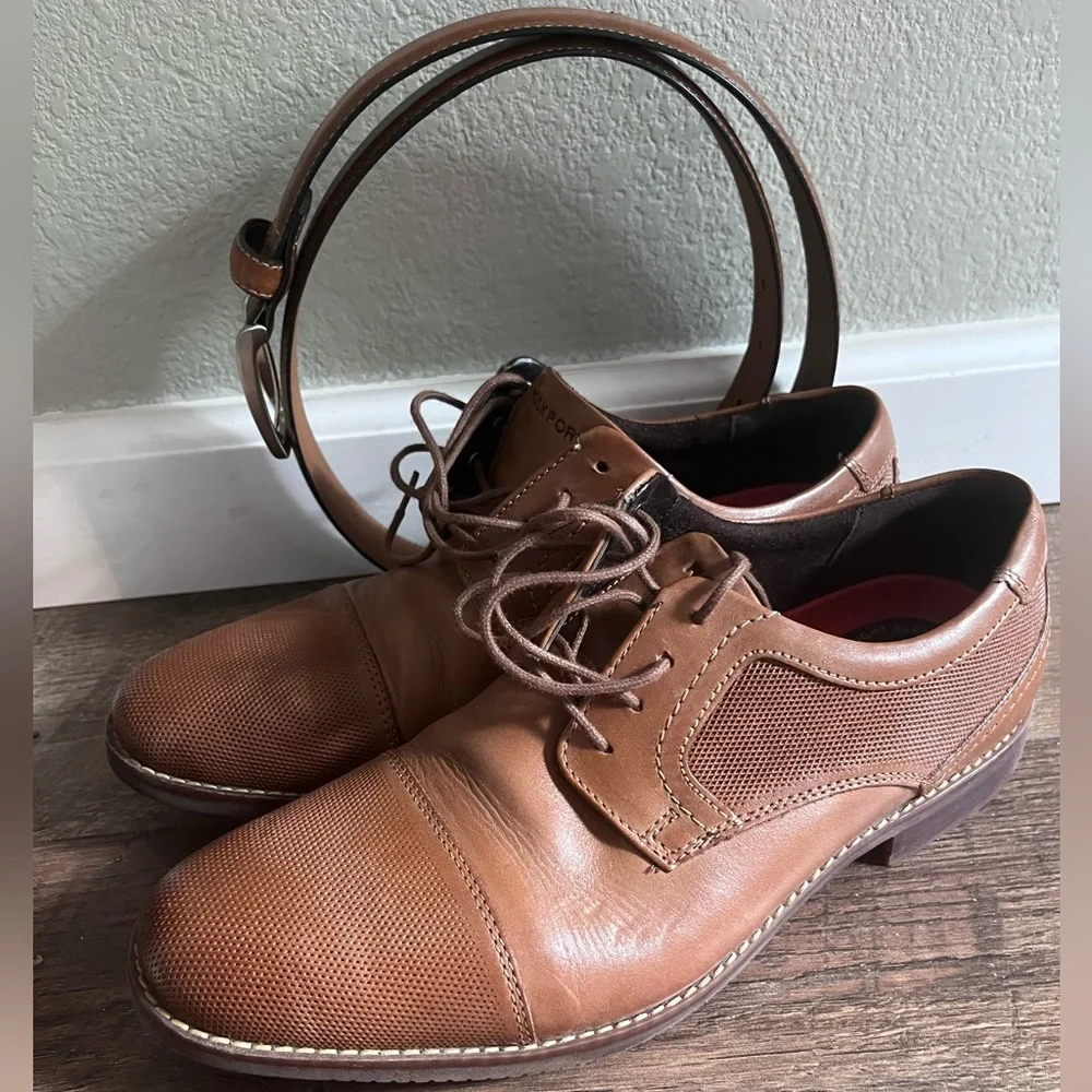 Rockport Blucher Cap-Toe brown Oxfords‎ size 9